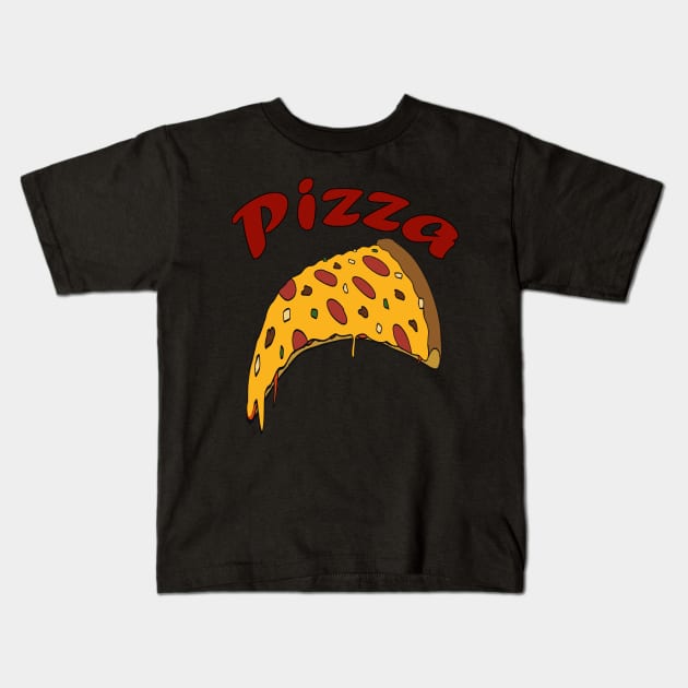 Pizza Slice Kids T-Shirt by Turnersartandcrafts